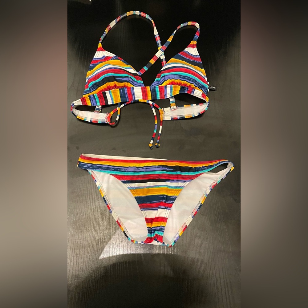 Design Lab rainbow bikini medium top small bottom